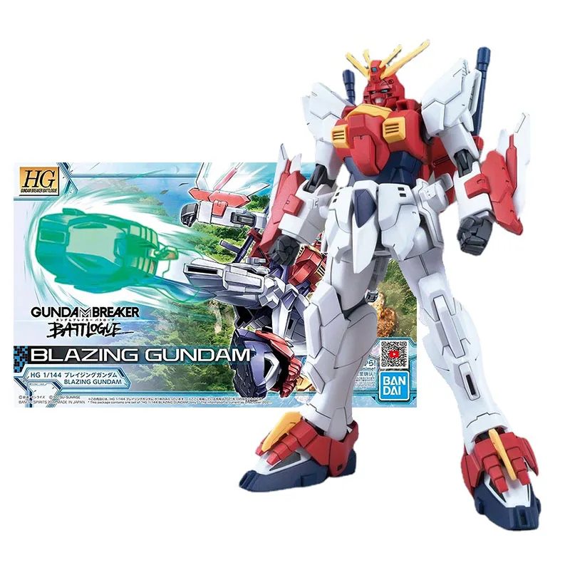 Bandai Genuine Gundam Model Kit Anime Figure HG 1/144 Blazing Gundam Collection Gunpla Anime Action Figure Toys for Children