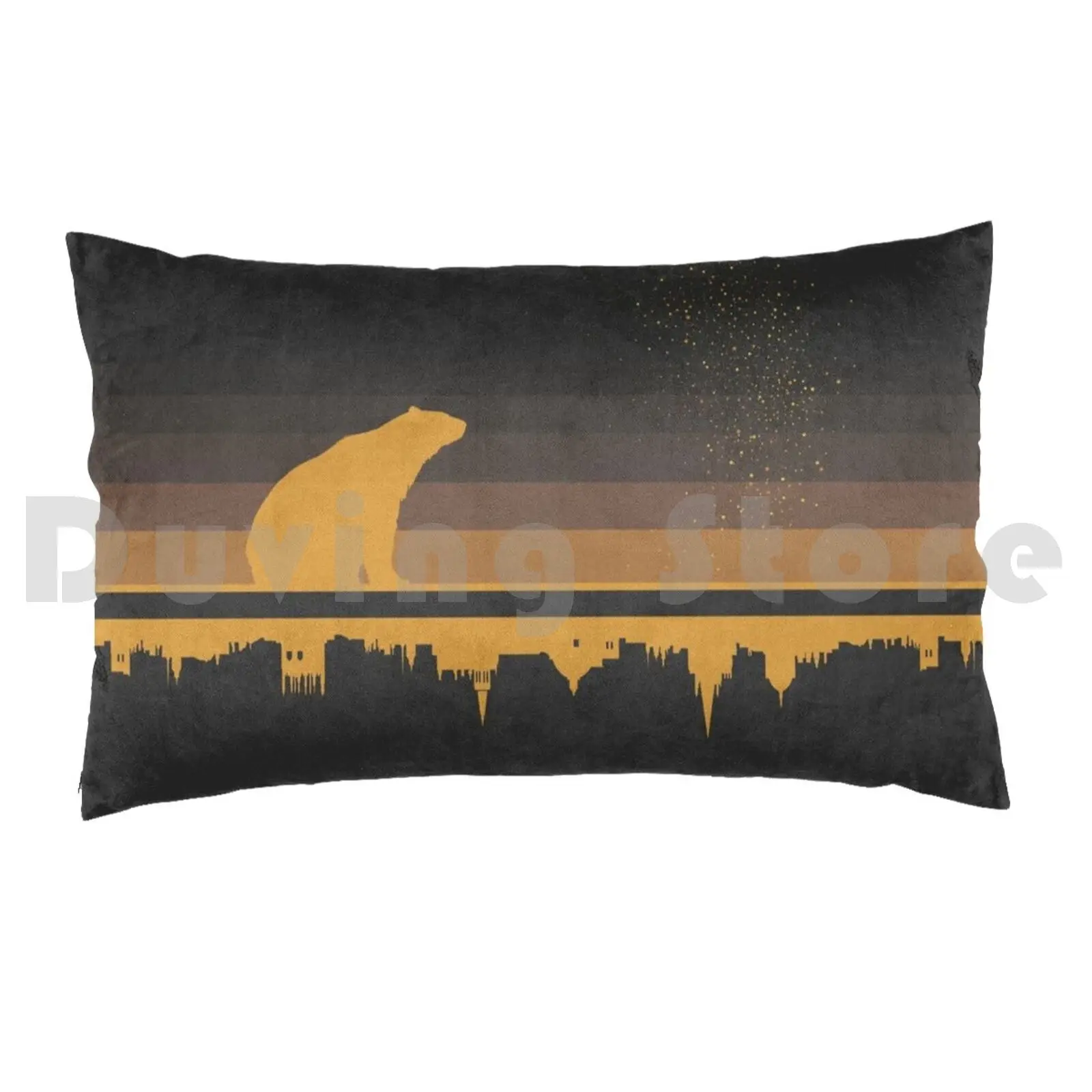 Iorek Byrnison Pillow Case DIY 50*70 His Dark Materials Golden Compass Northern Lights Amber Spyglass