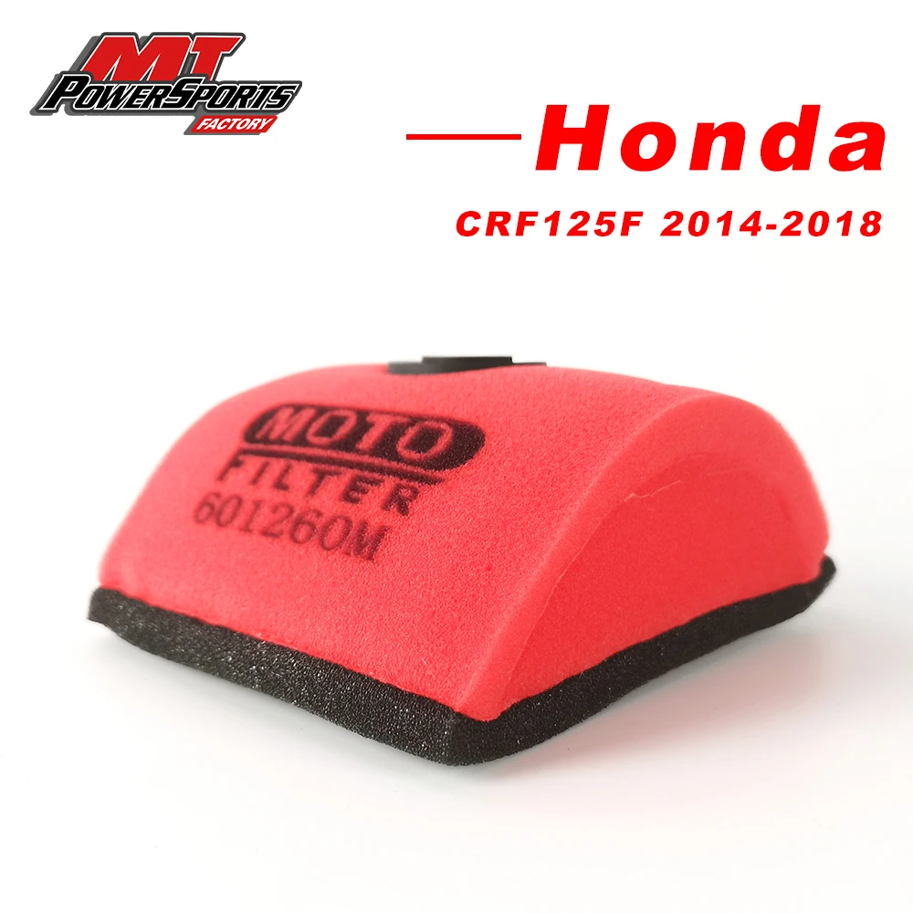 For Honda CRF 125F 2014 2015 2016 2017 2018 2019 2020 2021 Air Filter Foam Cleaner Moped Scooter Dirt Pit Bike Motorcycle Parts