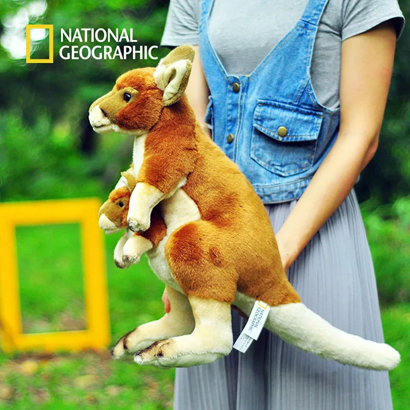 

Children's Toys PP Cotton Simulation Animal Plush Doll 15in Australia Kangaroo Mother and Child Doll