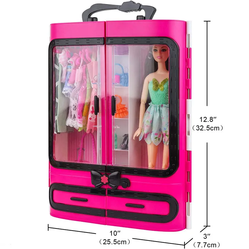 Doll Clothes Accessories Dollhouse 1/6 For Barbies 30Cm Furniture Wardrobe Mixing Of Multiple Accessories Bed Barbiees Doll Toy