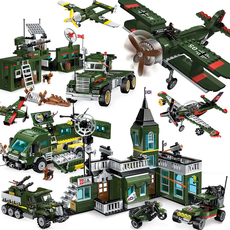 Ww2 Military Tanks Compatible Vehicle Sets Building Blocks World War I Ii 1 Creative Armored Trucks Jeep Plane