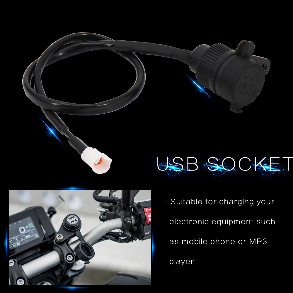 

NEW MT09 2017-2021 USB Socket Motorcycle Charger Waterproof Support phone For YAMAHA MT07 XSR700 Tracer 700 Tenere 700 All years