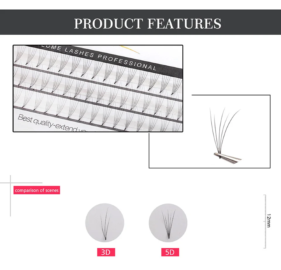 NEWCOME 5D-Wimpern, einzelne Wimpern, Seidenvolumen-Wimpern, natürlich, weich, 0,07 8–15 Länge, hochwertig, für Make-up-Tools, 2 Hüllen