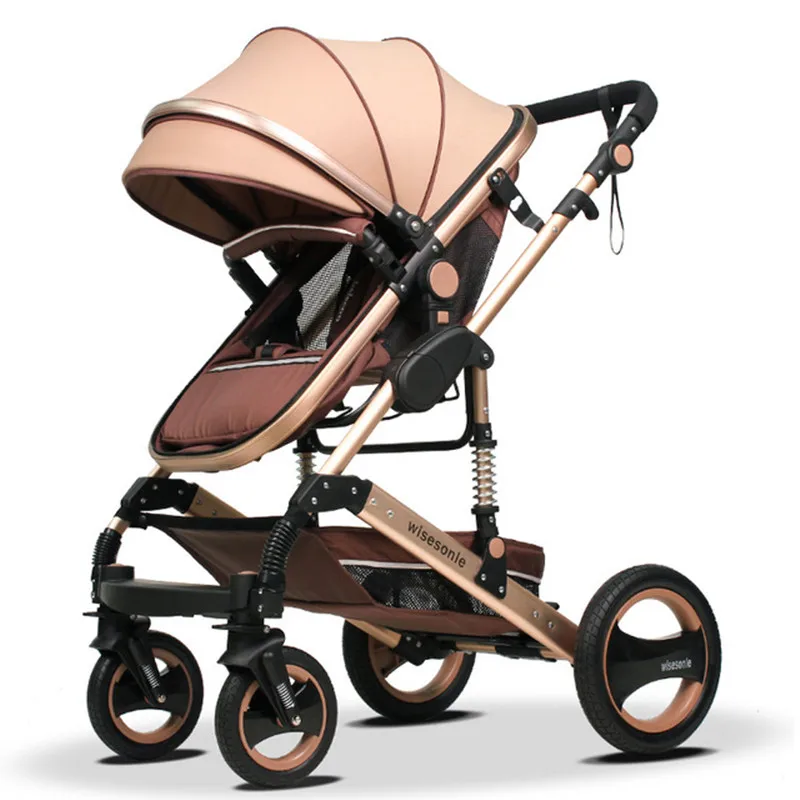 

Baby stroller bi-directional high landscape light can sit reclining shock-absorbing folding four wheel stroller stroller