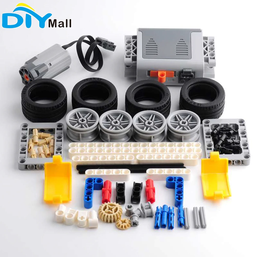 68pcs 5M-E fai da te Robot Car Set Battery Box M-Motor compatibile con legoeds Blocks mattoni per funzioni di alimentazione parti MOC 8881 8883