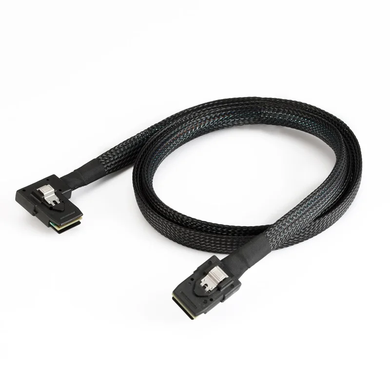 

0.7 M Internal Mini SAS 36-Pin 8087 to Left Right Bend 90 Degree SFF-8087 Cable