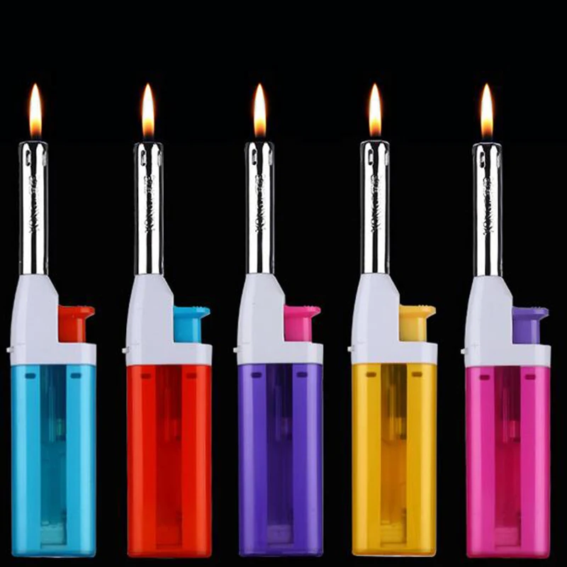 Mini Lighter Gas Butane Inflatable Cigarette Lighter 5 colors Candle Lighters Without Gas