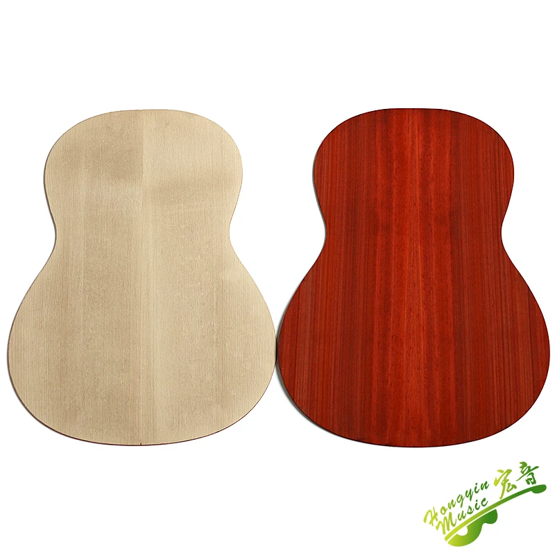 Classical guitar DIY Kit material accessories set solide back side,Spruce solid top board wood,Ebony Bridge Fingerboard