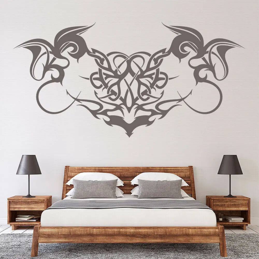 Gothic Swirls Wall Decal Decorative Headboard Art Rope Knot Mural Bedroom Living Room Home Decoration Vinyl Glass Stickers M881