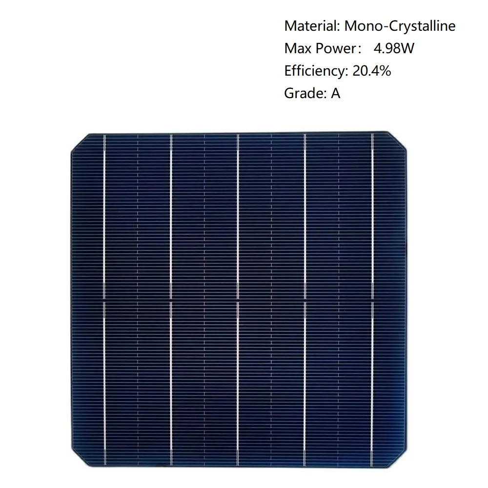 10 шт. монокристаллические кремниевые солнечные элементы 157 мм 20,4% эффективность для солнечной панели «сделай сам», бесплатная доставка