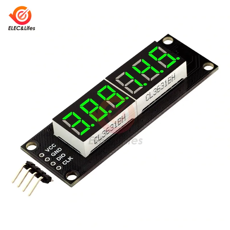 TM1637 6 بت 0.36 "شاشة LED رقمية وحدة ل اردوينو 7 قطعة 0.36 بوصة 5 فولت عشرية ساعة الأحمر الأنود أنبوب مزدوج نقطة وحدة