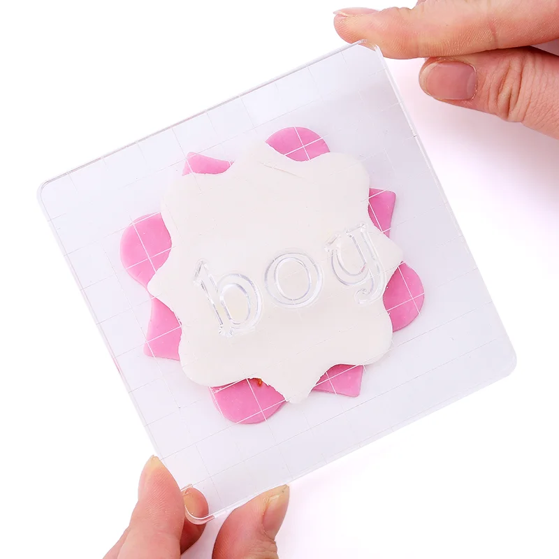 FAIS DU Biscuit Silicone Sticker Cake Silicone Sticker Decorative Tools Embossed DIY Letter Cutting Machine Pastry Accessories