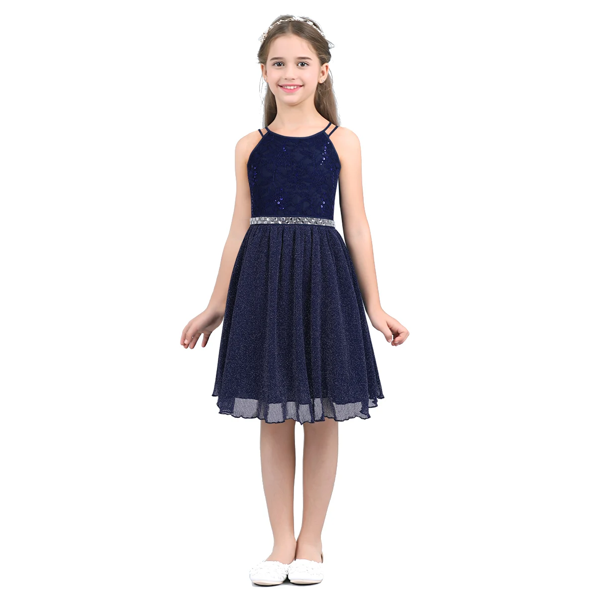 Bridesmaid Dress Lace Princess Girls Pageant Dress First Communion Dresses for Girls Wedding Party Clothes Petites Filles Robes