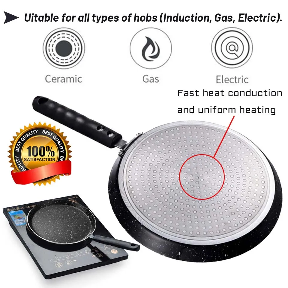 Walfos Maifan Slate Non-stick Frying Pan Wok Aluminum Alloy Fried Egg Steak Frying Pan Kitchen Cookware Breakfast Cooking Tools