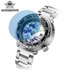 ADDIESDIVE Tuna Surf Watch 316L Stainless Steel Strap Super Luminous NH35 Automatic Watch Sapphire Crystal Men's Diving Watch