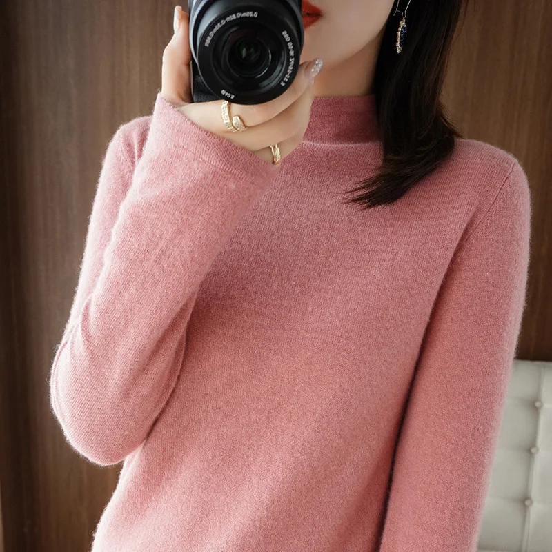 Autumn Winter Basic Sweater Woman Cashmere Knitted Solid  Women Pullover Soft Casual Jumper