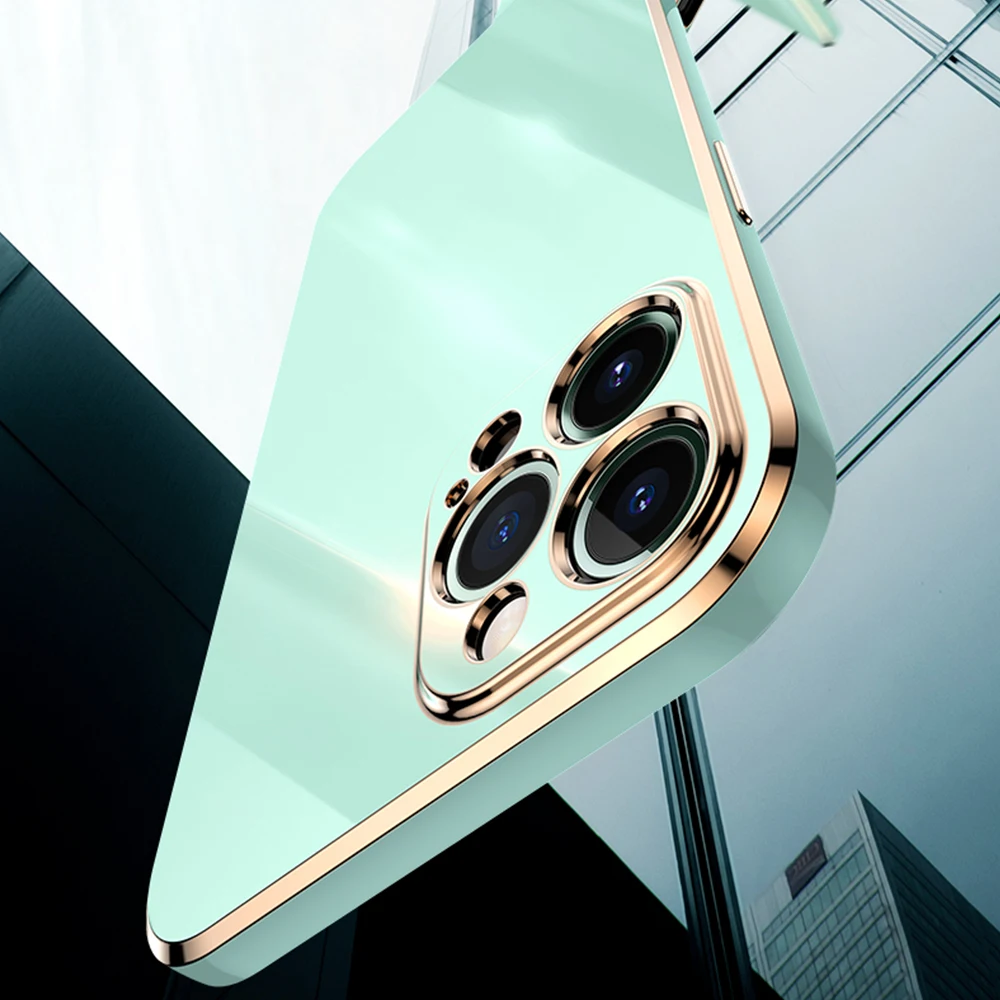 حافظة هاتف فاخرة تصفيح لهاتف آيفون ، غطاء من البولي يوريثان ، غطاء لهاتف آيفون 14 ، 15 برو ماكس ، 12 ، 11 ، 13 برو ماكس ، Mini ، XS ، XR ، X ، 8 ، 7 Plus ، SE 2020