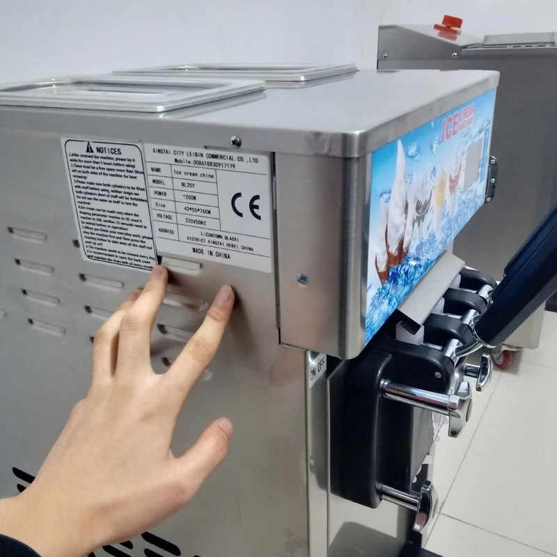 Most Popular Soft Serve Ice Cream Vending Machine 3 Flavors Commercial Ice Cream Machine