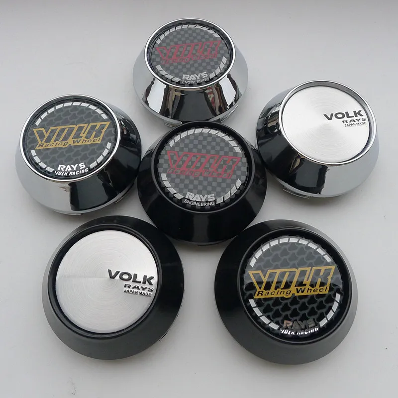 

4pcs 69mm For VOLK RAYS Wheel Center Hub Caps Car Styling Emblem Badge Logo Rims Cover 45mm Stickers