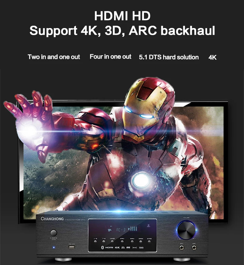 KYYSKB 500 Вт/650 Вт 220 В, импортный сабвуферный усилитель Bluetooth 5,1, высокомощный Профессиональный Hifi Цифровой усилитель