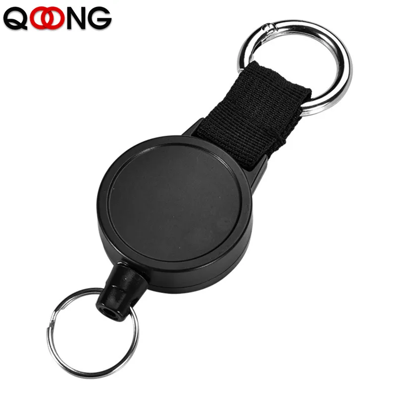 Sporty Retractable Alarm Key Chain Resilience Steel Wire Rope Elastic Keychain Anti-lost Telescopic Key Ring Keys Trinket H25