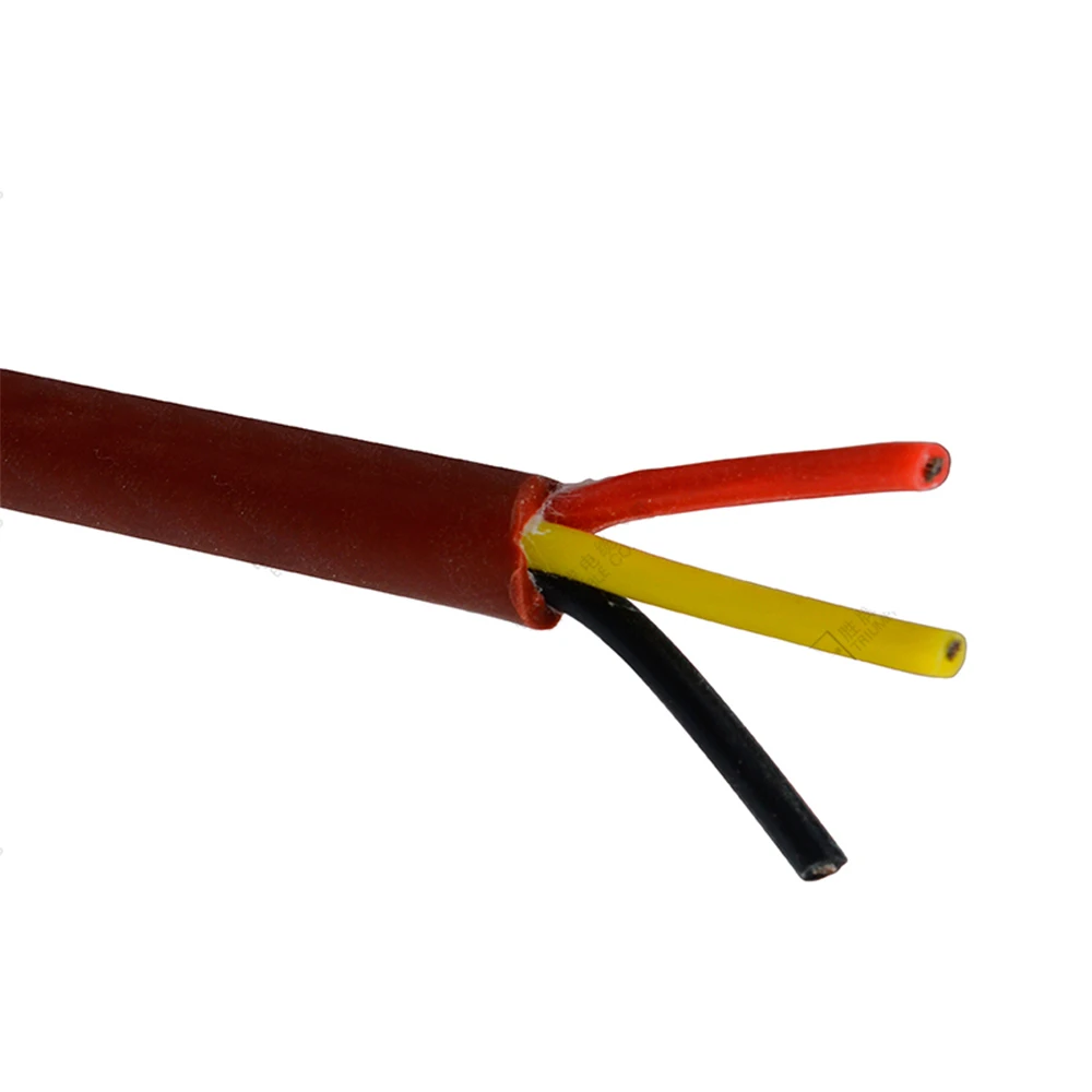 1.SHENGPAI AGR 108 degree 300V Red 2*0.75mm 3*0.75mm 4*0.75mm sheath silicone rubber insulated power cord