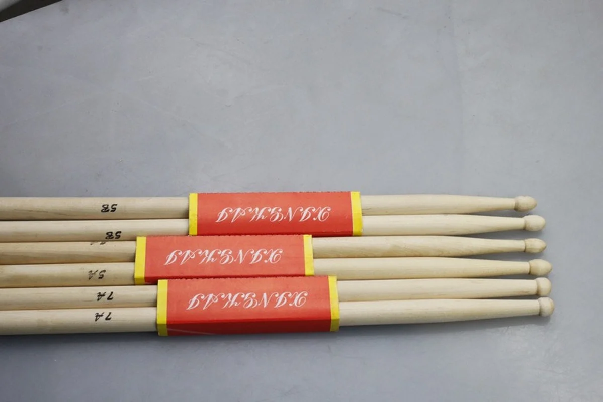 24pcs of Maple Wood Oval Tip Drum Sticks 5A/5B/7A Drumsticks 16 Inch Length Drum Set Percussion Instrument Accessories