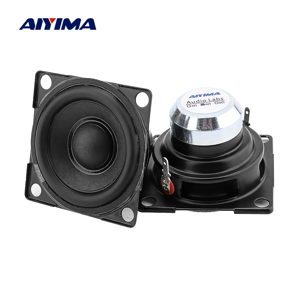 AIYIMA-Driver de alto-falante Full Range Mini, amplificador de som, coluna, unidades DIY Home Altifalante, 2 "Febre, 6 Ohm, 15 W, 2 pcs