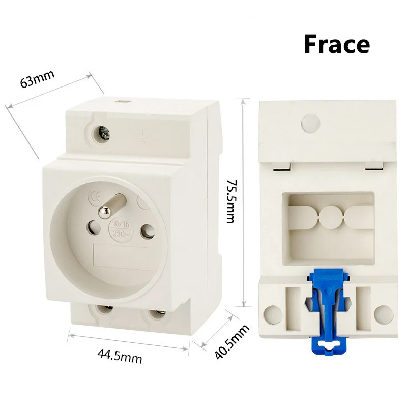 Toma de corriente alterna, enchufe Modular de 10-16A, 250V, tipo europeo, Alemán, Francés