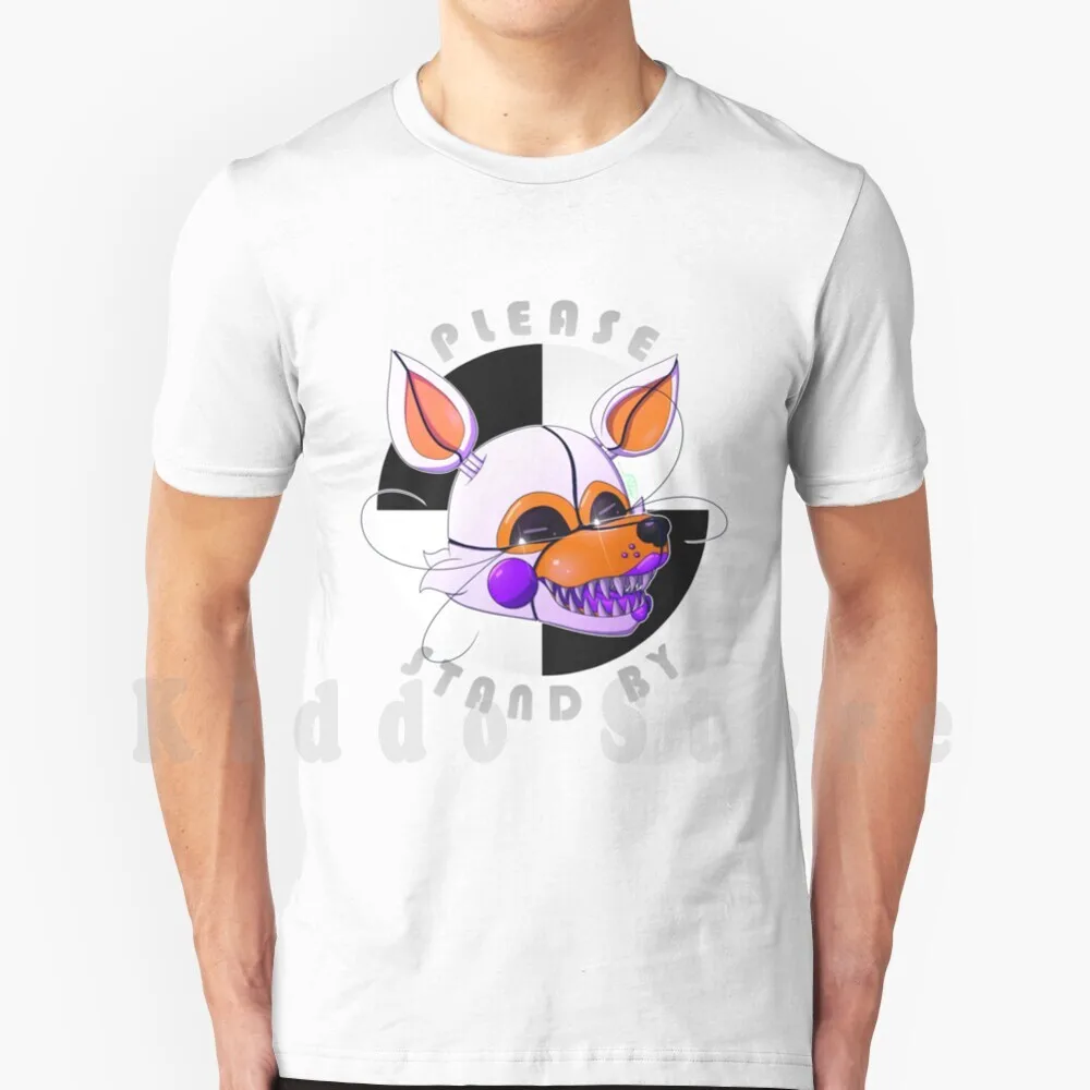 Lolbit Please Stand By T Shirt Cotton Men DIY Print Cool Tee Lolbit Fnaf Five Nights Ar Five Nights At Sister Location Fnaf Sl