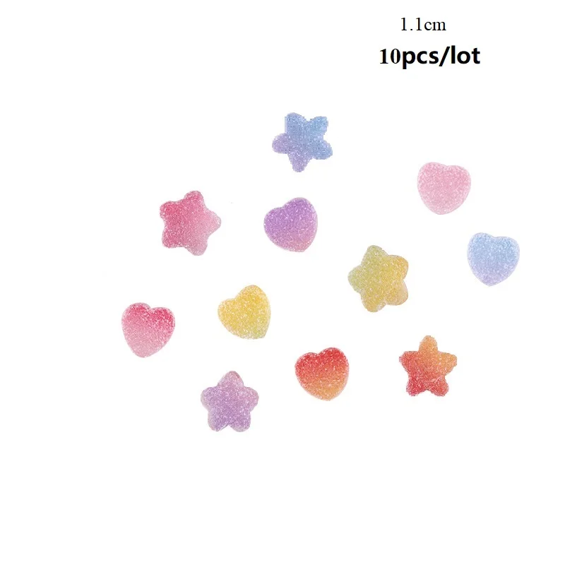 10 Teile/los Kawaii Gelee Gummibärchen Nail art Charms Blume Süße Mixed Candy 3D Luxus Nägel Dekoration DIY Maniküre Zubehör – Detail 16