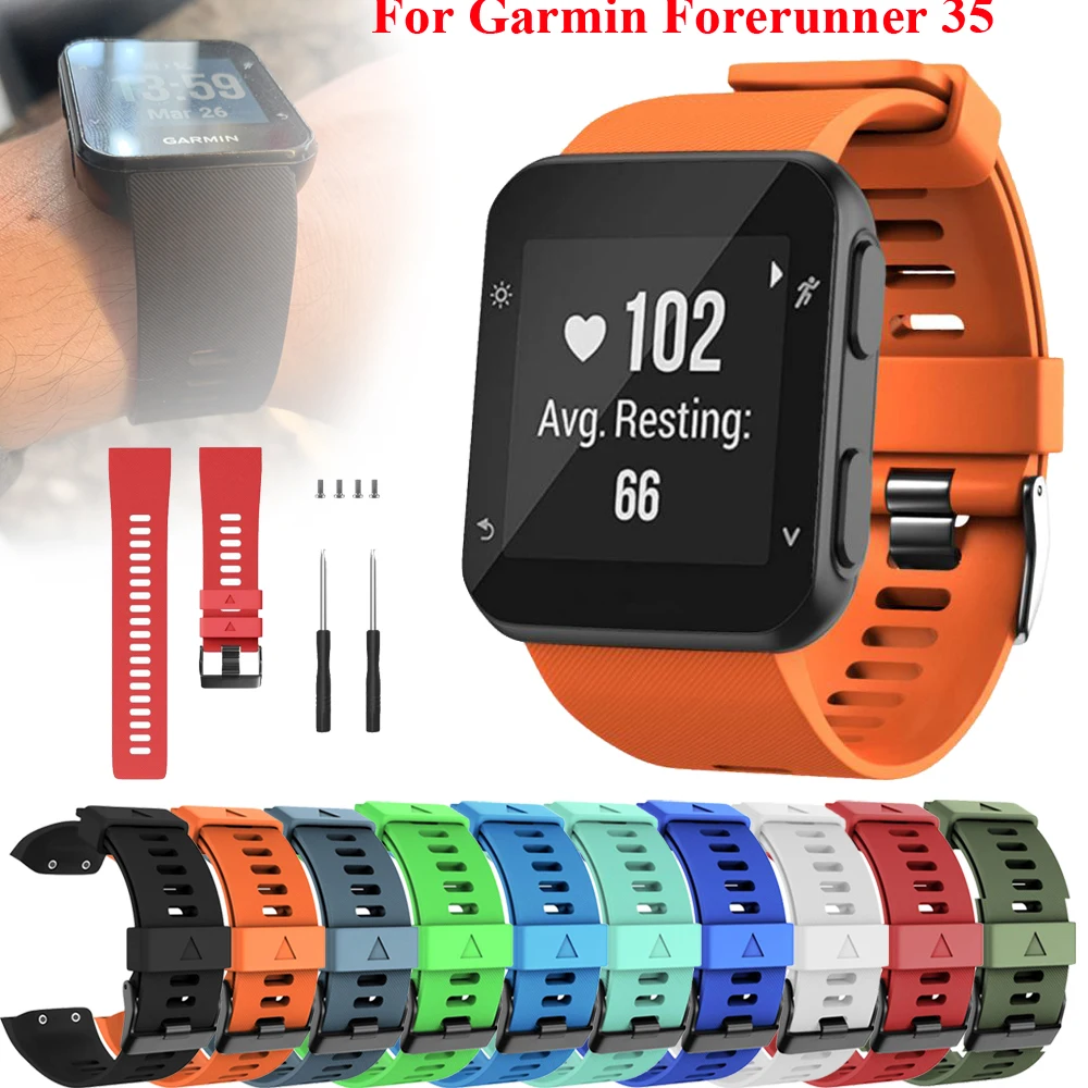 Hot Replacement Wristband Silicagel Soft Wrist Band Strap For Garmin Forerunner 35 Fashion Smart Watch WatchBand Bracelet Correa