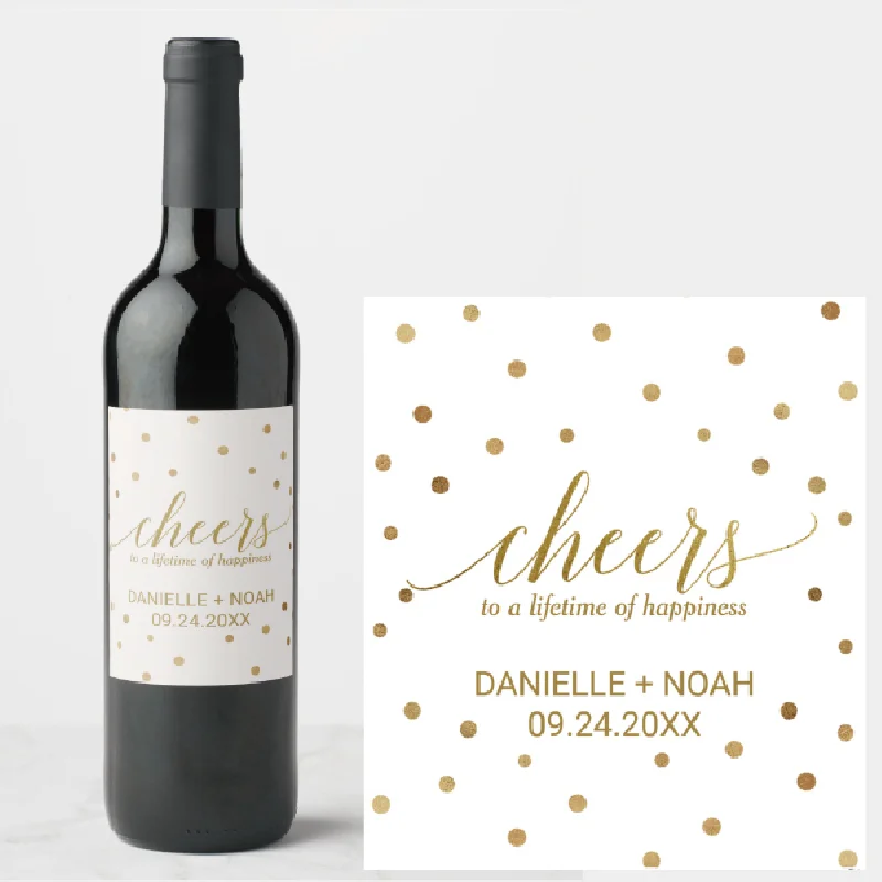 Pegatinas impermeables personalizadas, etiquetas para botellas de vino, cumpleaños, aniversario, 20 unidades