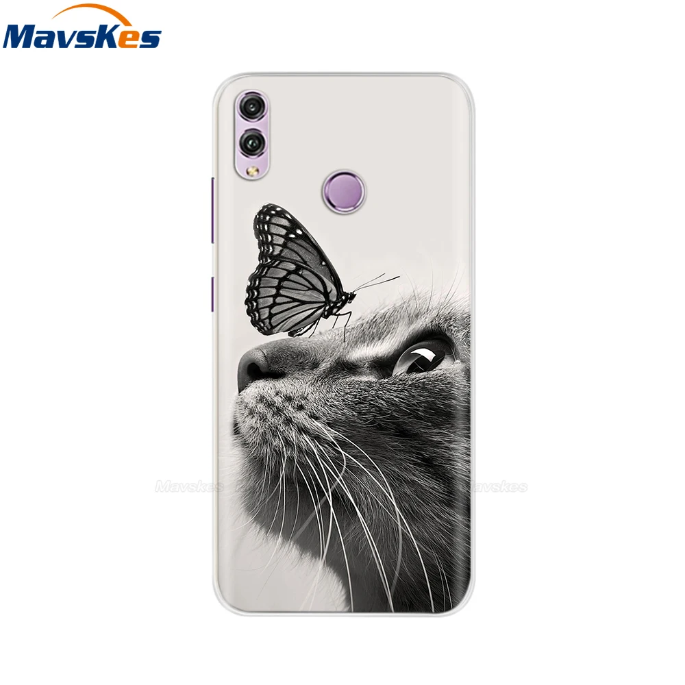 for Honor 8X Case Painted Soft Silicone TPU Phone Cover for Honor 8X 8 X Honor8X Case Cover Phone Cases Shell Coque Bags Flower