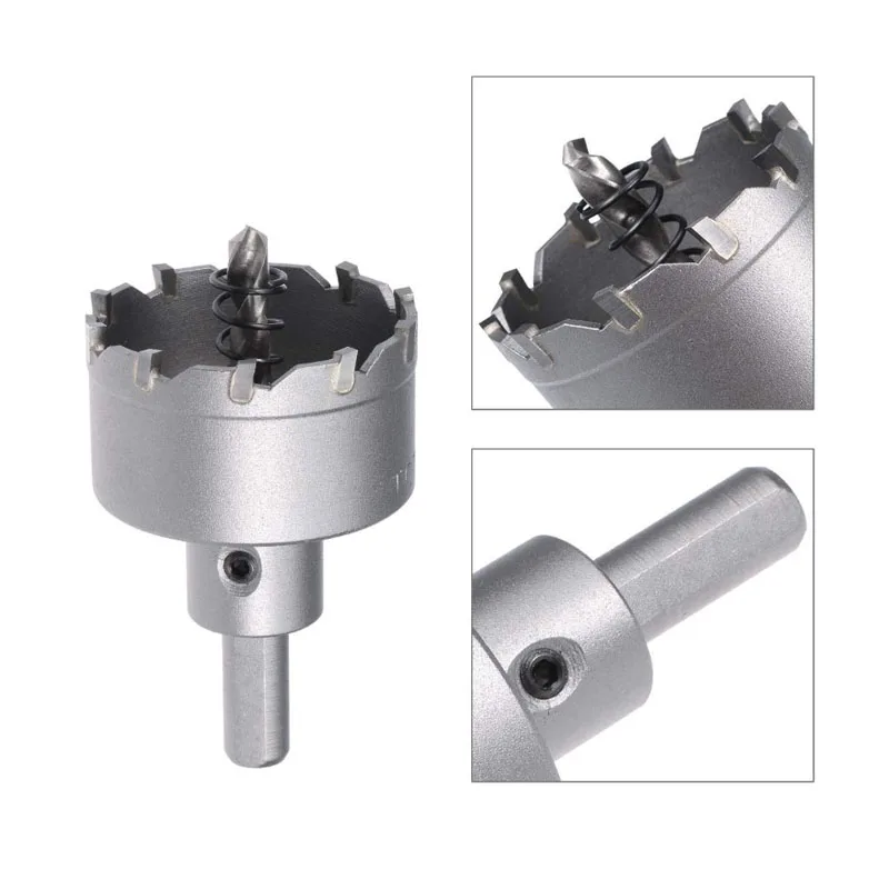 Carbide Hole Saw Cutter Drill Bit for Stainless Steel 16mm/0.65”-100mm/4" Cutting Dia