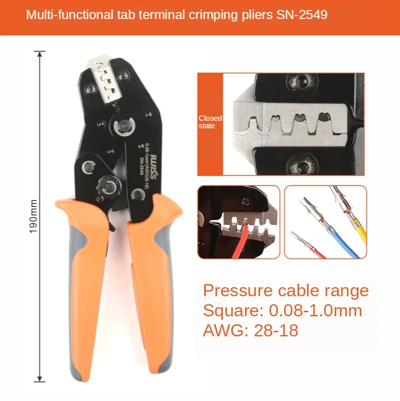 IWISS SN-28B/48B/06/0325 Crimping Pliers Clamp Tools Wire Connector Tool Pliers for JST-SM /Dupont /XH2.54/PH2.0 /Tab Terminal