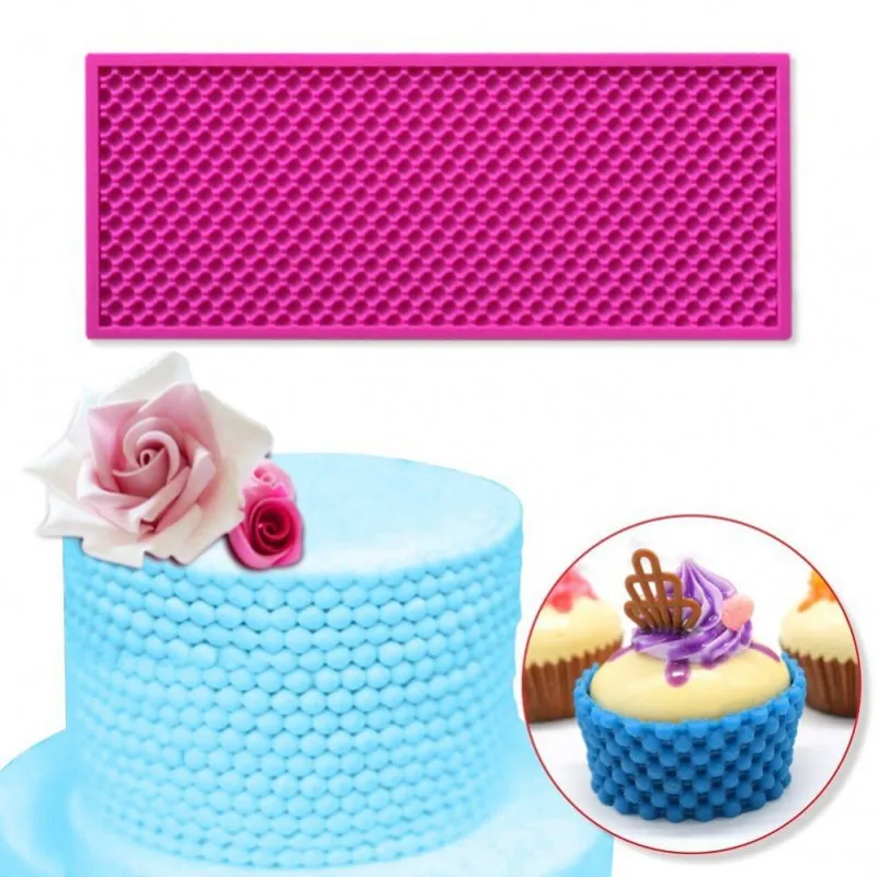 New Design Pearl Mat Food Grade Silicone Mold Cake Border Fondant Cake Decorating Tool Baking Cookie Chocolate Candy Mould K670