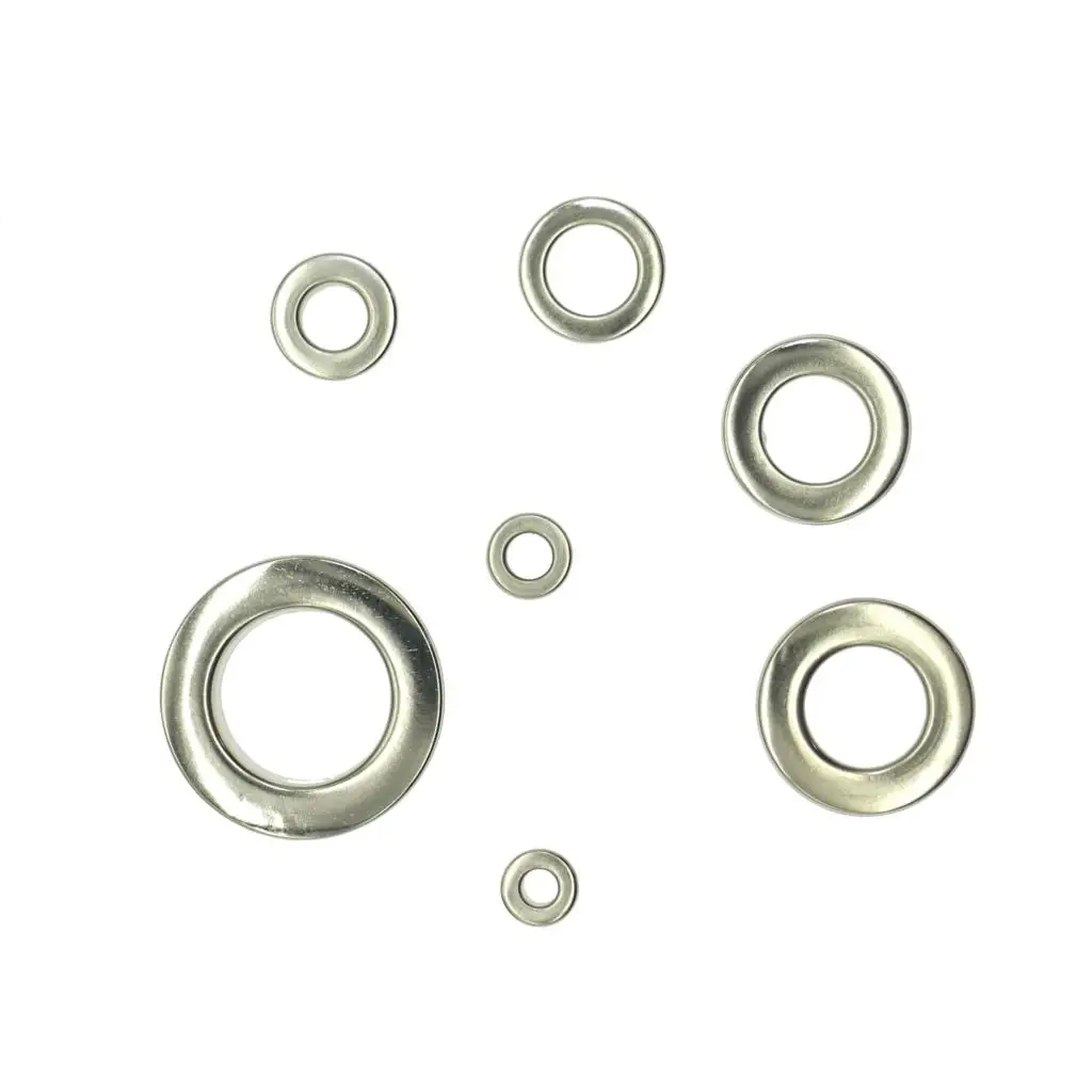 New Silver Plane Eyelets Snaps Internal Diameter Press for Eyelets Grommets Metal for Clothes 3|4|5|6|7.3|10|12|13.5|15|20|30mm