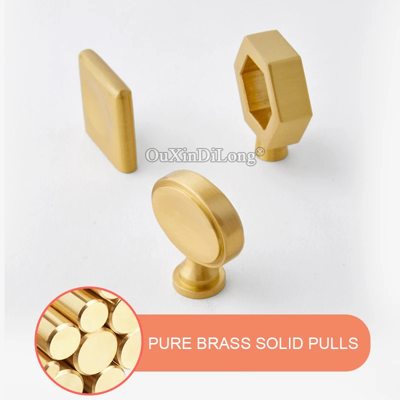 Top Quality 20PCS European Solid Brass Cabinet Door Handles & Knobs Cupboard Wardrobe Drawer Kitchen TV Wine Cabinet Pulls Knobs
