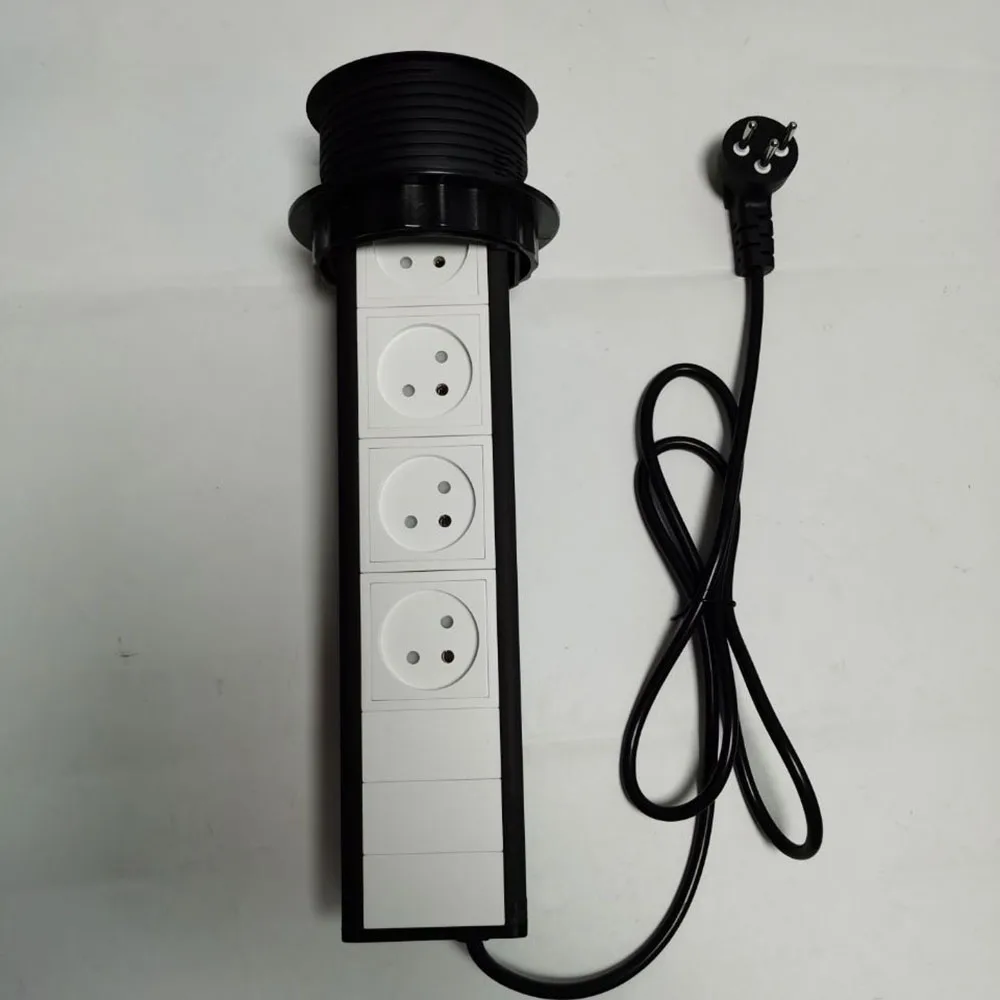 Israel Socket Tower Multifunction Socket 4-digit Israeli Standard Jack Pull-out Outlet For Kitchen Office Table