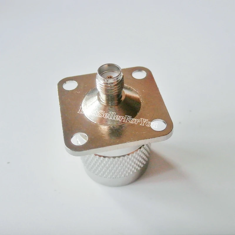 1Pcs N Type Male Plug To SMA Connector Female Jack Flange Mount RF Adapter Cable Connector