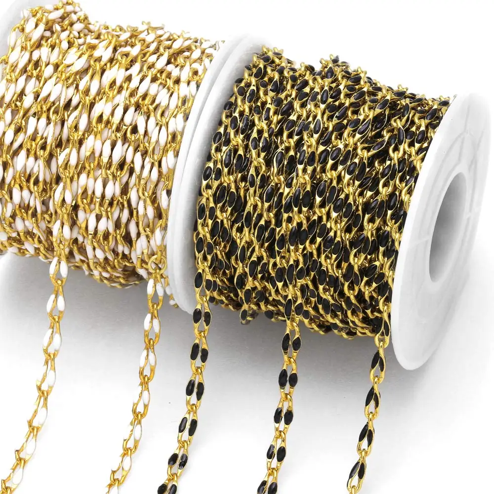 

OCESRIO 10M Rope Chain for Jewelry Making Wholesale Gold Plated Copper New Handmade Findings for DIY Components cana033