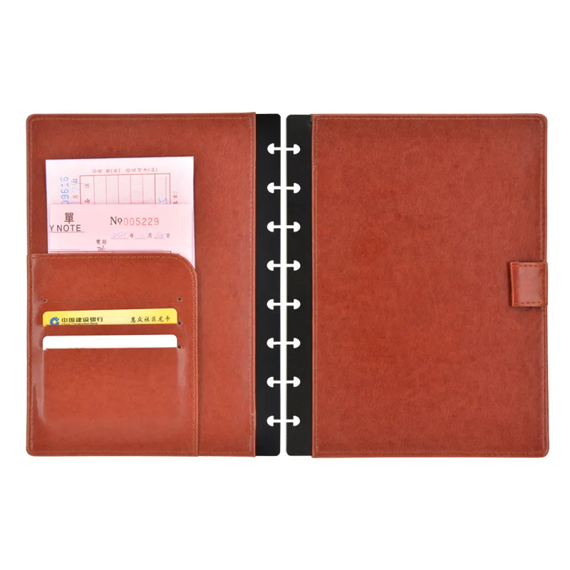 Loose-leaf Leather Cover Mushroom Hole Notebook Notebook Cover Notebooks and Journals Discbind Planners Disc Binder Ring Binder