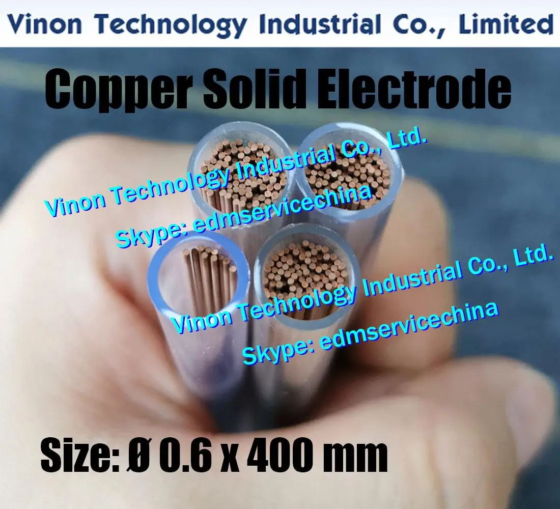 0.6x400MM Copper Solid Electrode (200pcs/lot),Solid Copper Rod EDM Electrode Dia.=0.6mm Length=400mm used for Electric Discharge