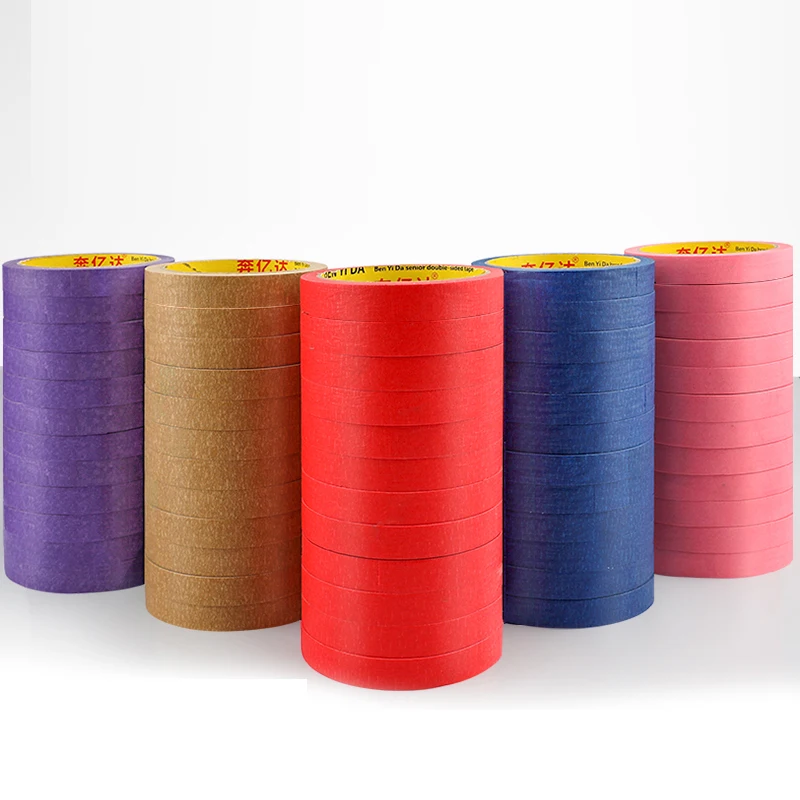 15 Rolls 15mm Masking Tape No trace outside the wall Inkjet mask Tape 20M Multicolor Normal Warm for office/writing/Car spraying