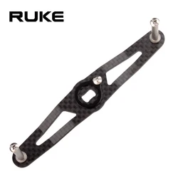 RUKE 1pc Fishing Reel Handle Carbon Fiber Fishing Rocker Length 115 mm Hole Size 8X5/7X4mm Thickness 3mm Lightweight With Screw