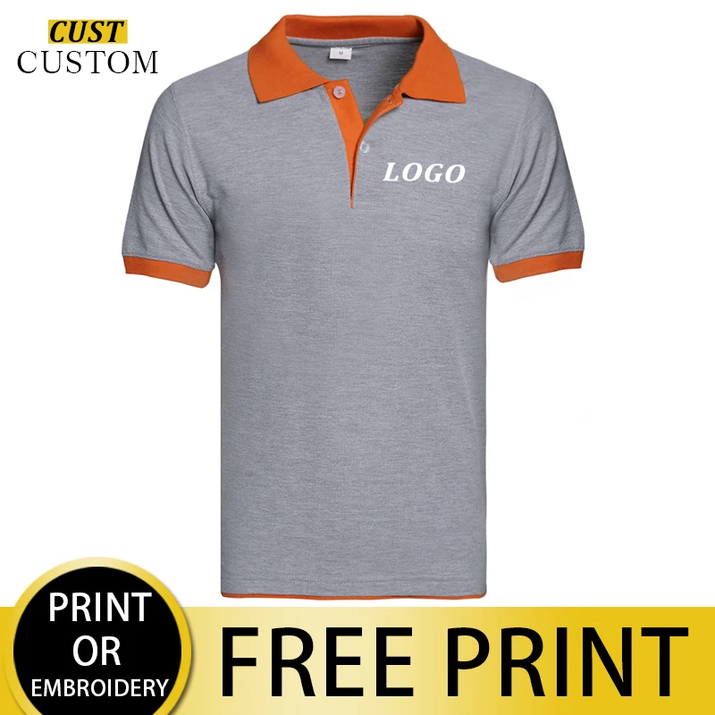 Polo Shirt High Quality Shirts For Men  Custom Logo 65% Cotton 35% Fiber