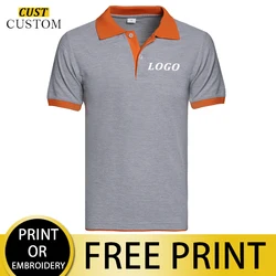 Polo avec logo personnalisé pour homme, chemises de haute qualité, 65% coton, 35% fibre