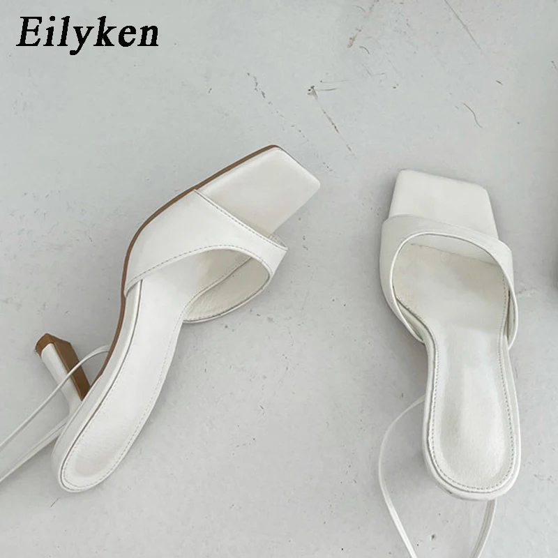 Eilyken Brand Rome Women Sandal Fashion Peep Toe Ankle Strap Thin Low Heel Slippers Ladies Elegant Slides Shoes